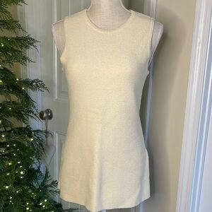 RONNY KOBO Elegant Cream Sleeveless Top. SIZE L NWOT